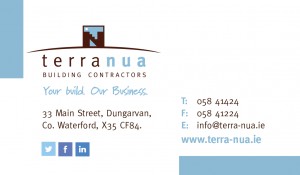 Business Card with New Terra Nua Address Change