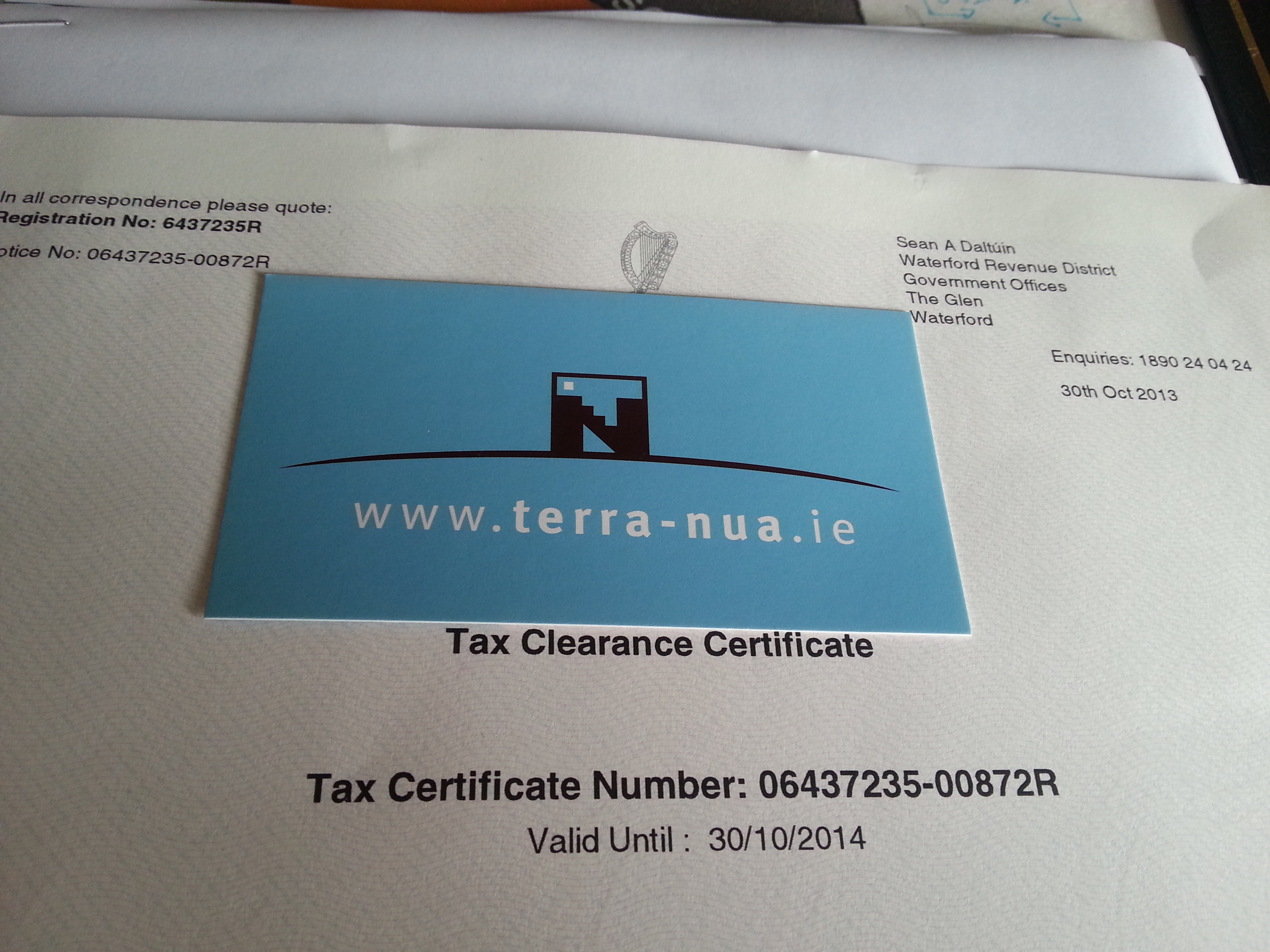 Tax Compliance Certificate